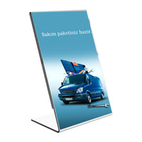 Acrylic Slant Back Sign Holder