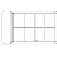 Ball Bearing Sliding Door Notice Board “Magnetic”