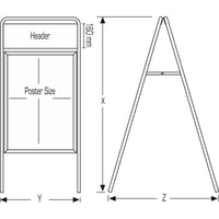 “Basic” Steel A Board with Snap Frame