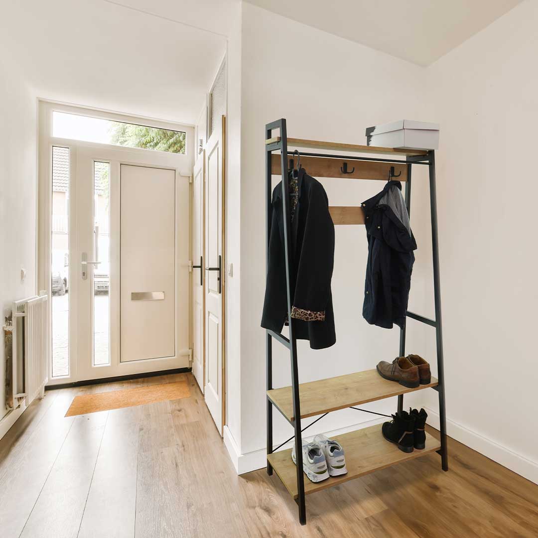 Entryway Coat Rack with Shoe Storage “Carri”