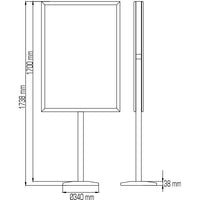 Chrome Poster Stand
