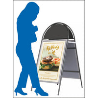 “Curve” Steel A Board with Snap Frame
