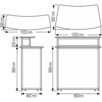 Folding Double Counter “Oval”