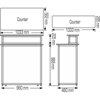 Folding Double Counter “Straight”