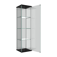 Frameless Glass Tower Showcase