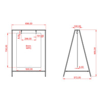 Hooked Wind Board – Metal Frame A Board