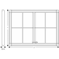 MAXI Roller Sliding Doors Notice Board “Cork”