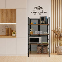 Folding Wooden Shelving Unit “Mocha”