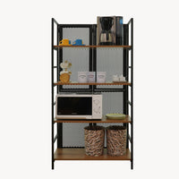 Folding Wooden Shelving Unit “Mocha”