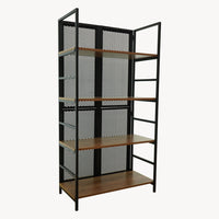 Folding Wooden Shelving Unit “Mocha”