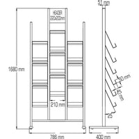 Stairs Brochure Stand “9 A4”
