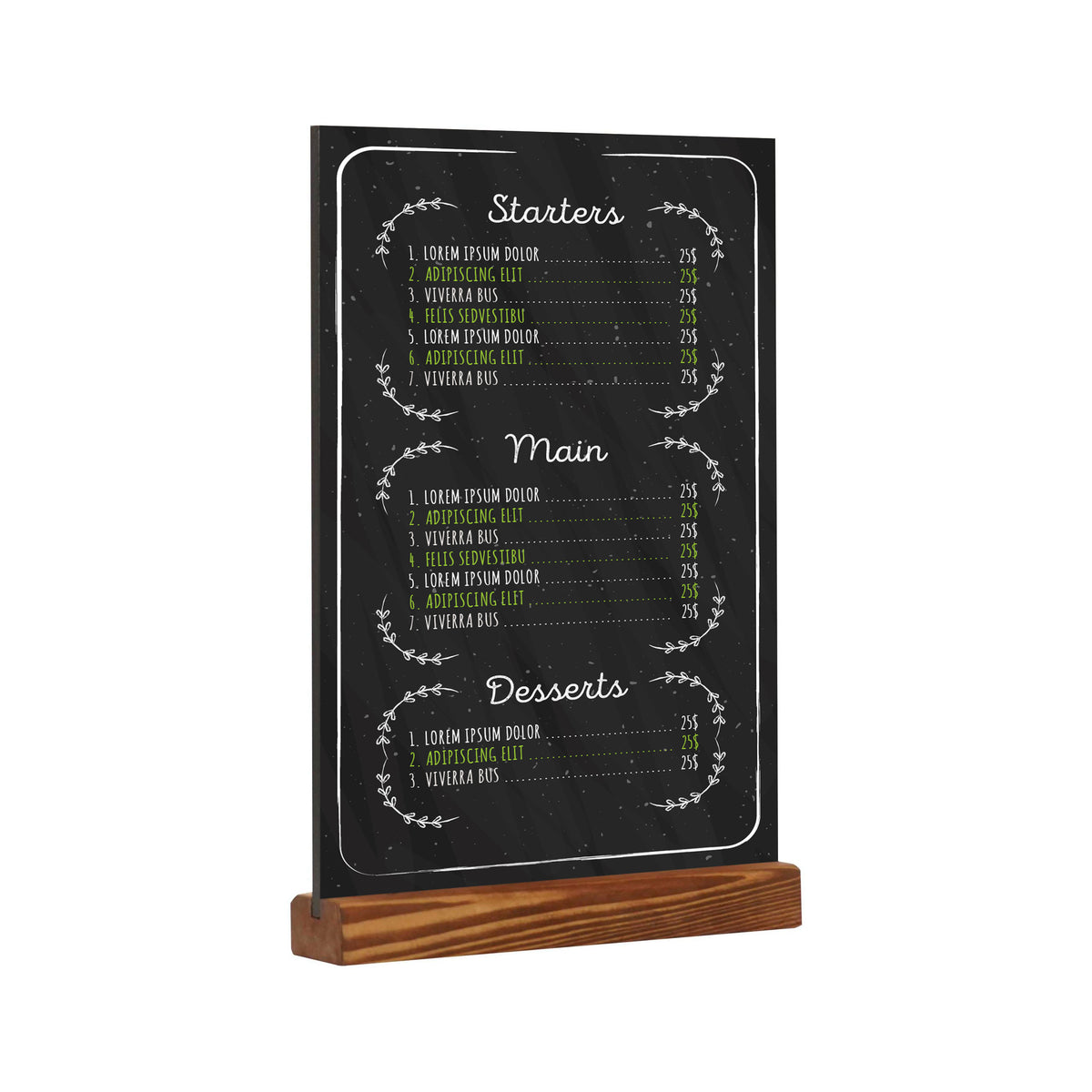 Table Top Chalk Board