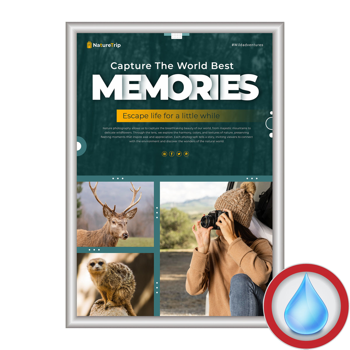 Water Resistant Snap Frame – 25 mm