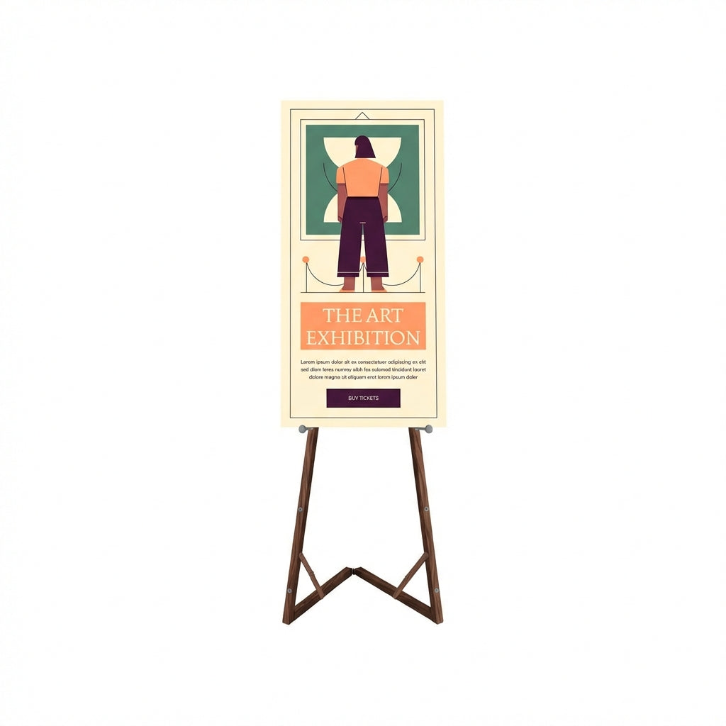 Wooden Floor Easel – Adjustable