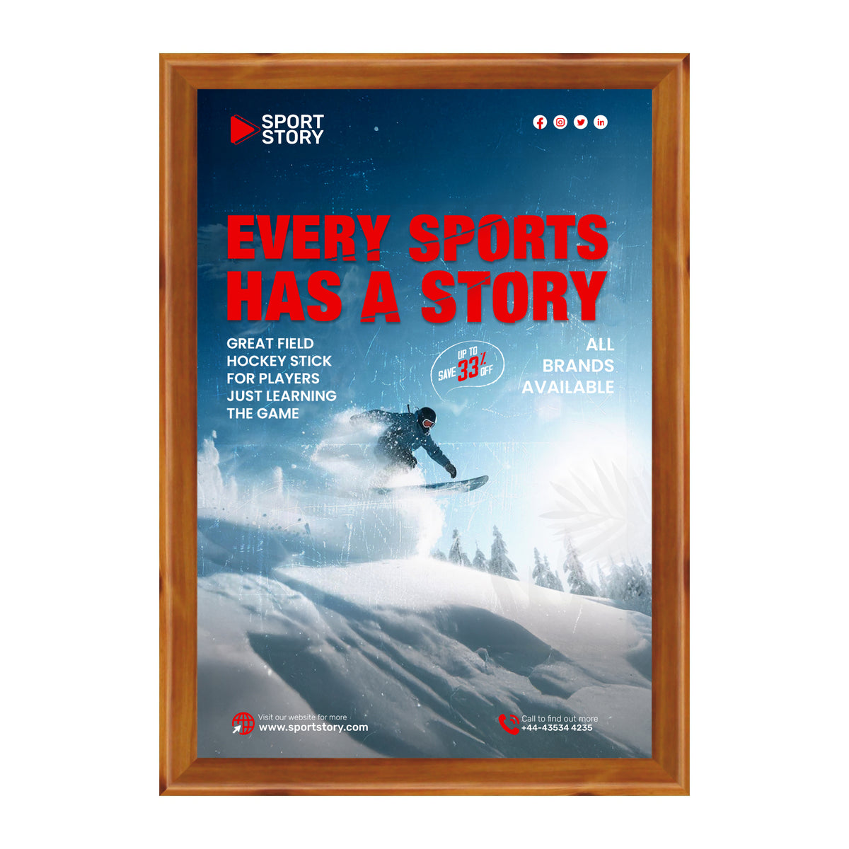 Wooden Look Snap Frame